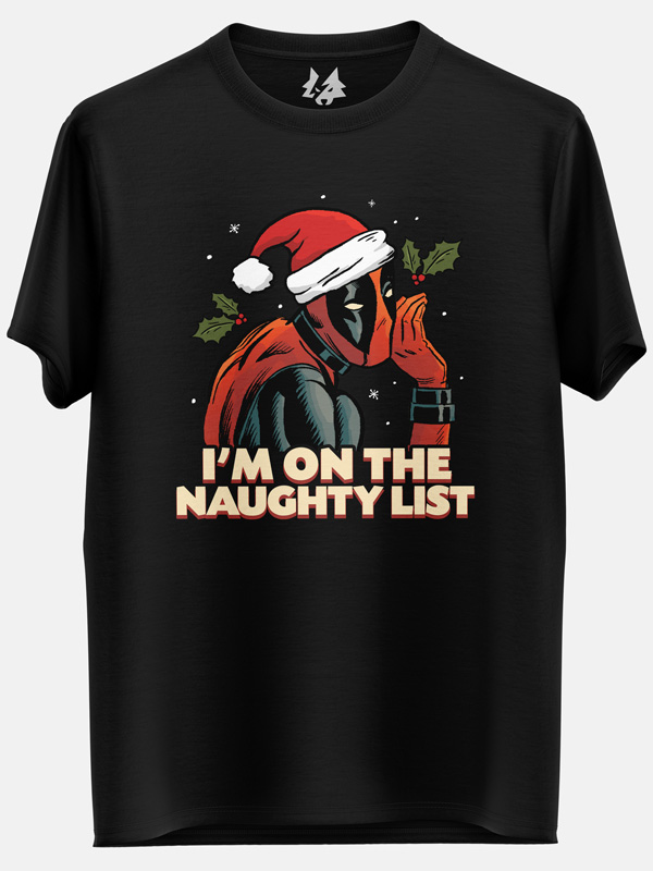 I'm On The Naughty List - Marvel Official T-shirt