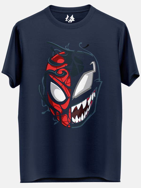 Spider-Man Venom Split T-shirt | Marvel Official Merchandise | Redwolf