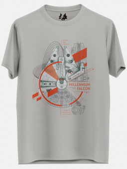 Millennium Falcon Schematics - Star Wars Official T-shirt