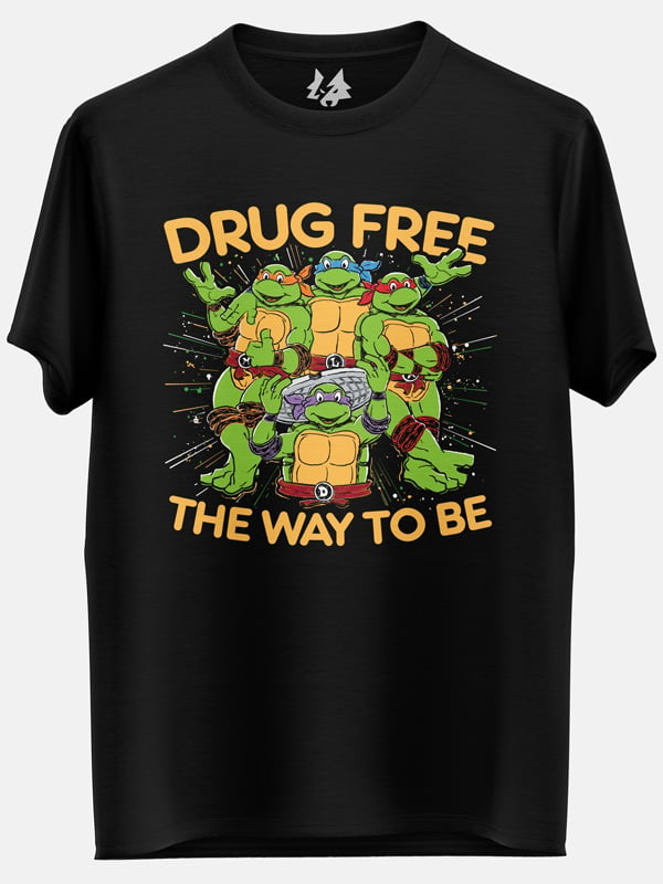 Drug Free - TMNT Official T-shirt