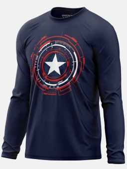 Captain America: Mechanical Shield - Marvel Official Full Sleeve T-shirt