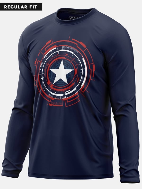 Captain America: Mechanical Shield - Marvel Official Full Sleeve T-shirt