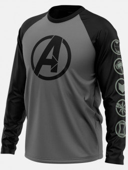 Avengers: Character Logos - Marvel Official Full Sleeve T-shirt