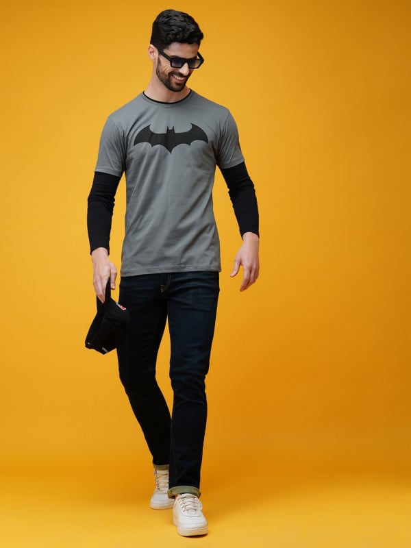 Batman Emblem Full Sleeve T-shirt, Official Batman Full Sleeve T-shirts