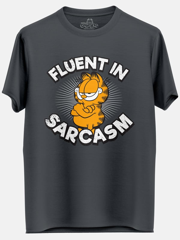 Fluent In Sarcasm - Garfield Official T-shirt