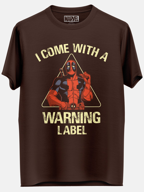 Warning Label - Marvel Official T-shirt