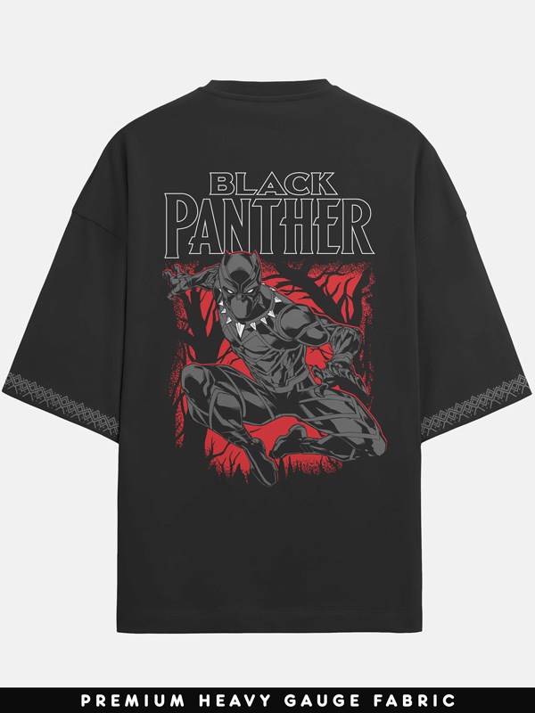 Black Panther: Urban Logo - Marvel Official Oversized T-shirt