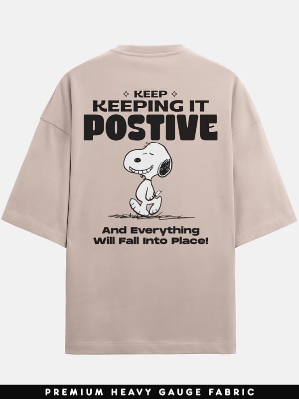 Keeping It Positive - Peanuts Official Oversized T-shirt