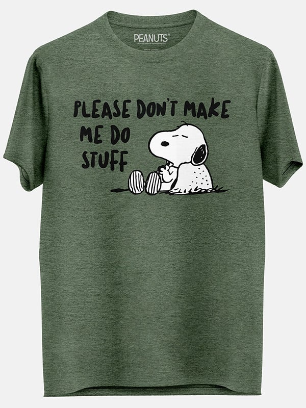 Don't Make Me Do Stuff - Peanuts Official T-shirt