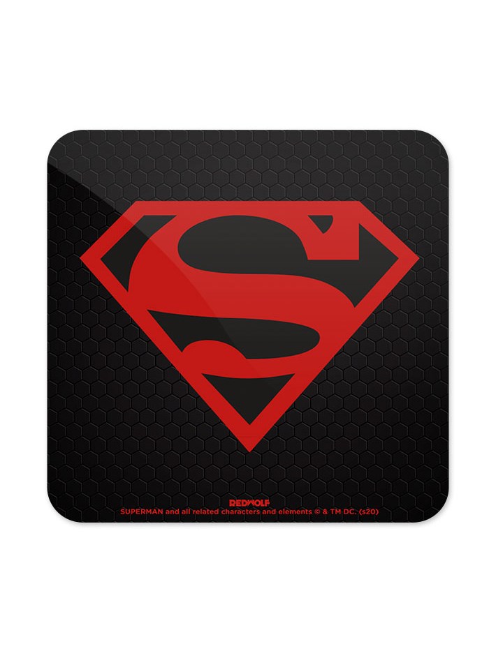 superman symbol black and red