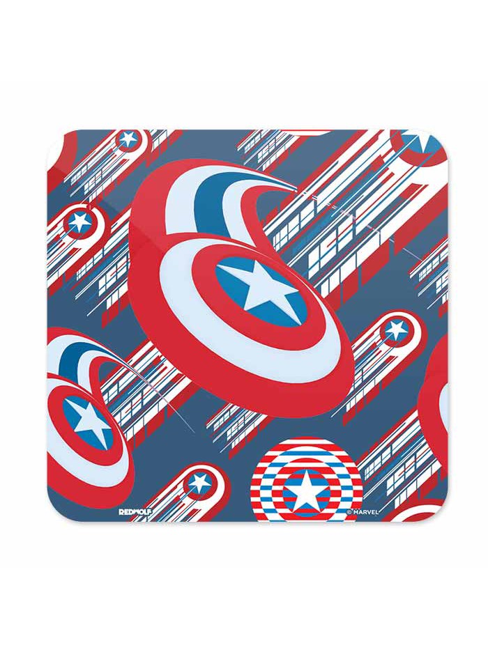 

Redwolf - Cap Shield Pattern - Marvel Official Coaster