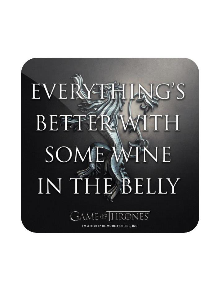 

Redwolf - Wine In The Belly - Game Of Thrones Official Coaster, Multi-coloured