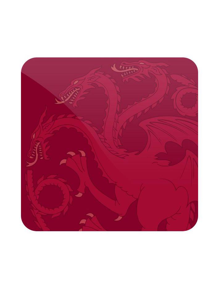 

Redwolf - House Targaryen Tonal Sigil - Game Of Thrones Official Coaster, Multi-coloured