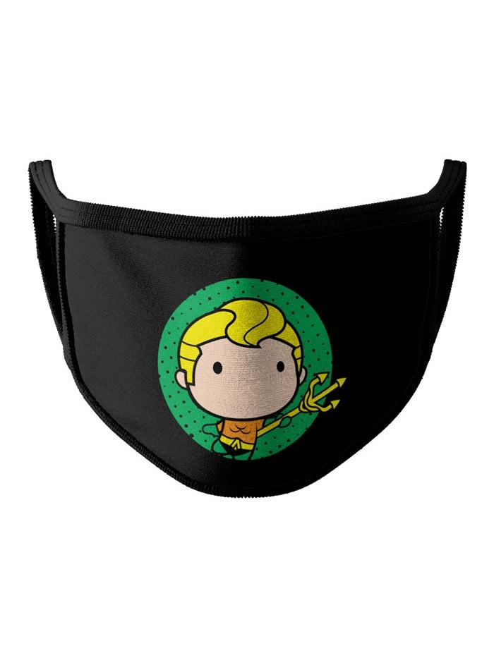 

Redwolf - Aquaman Chibi - Aquaman Official Face Mask, Black fabric & tipping