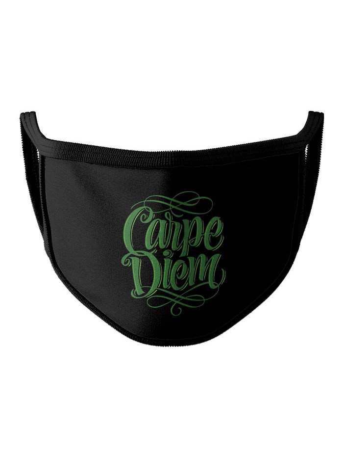 

Redwolf - Carpe Diem - Face Mask, Black fabric & tipping