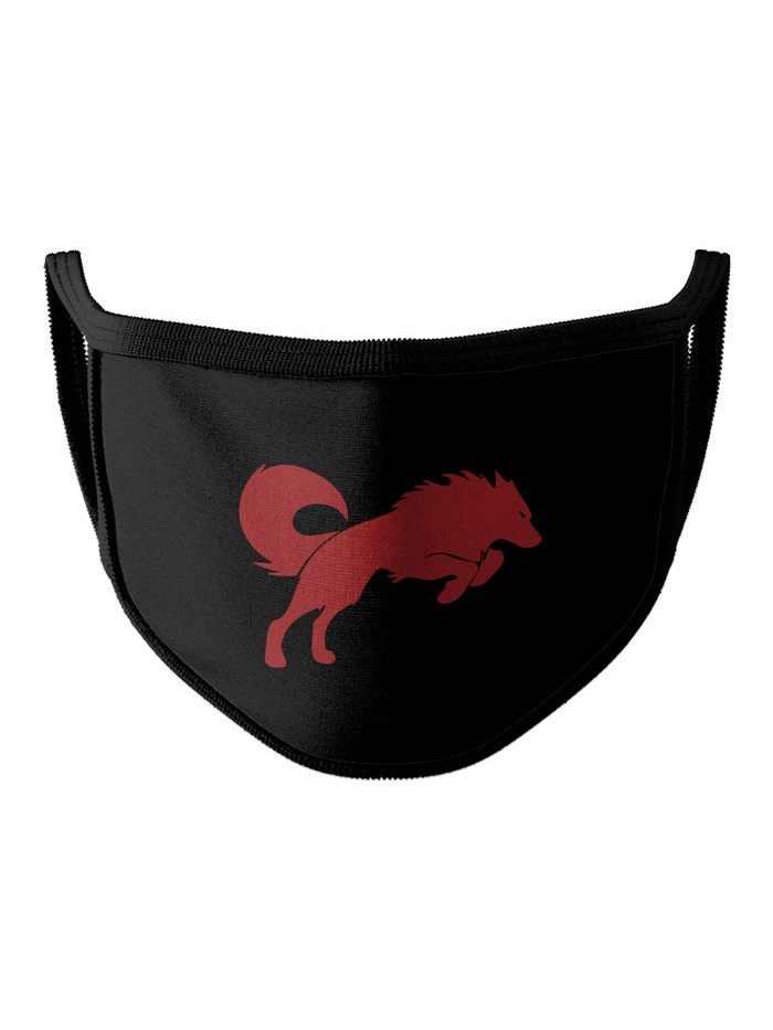 

Redwolf - Classic Redwolf Logo - Face Mask, Black fabric & tipping