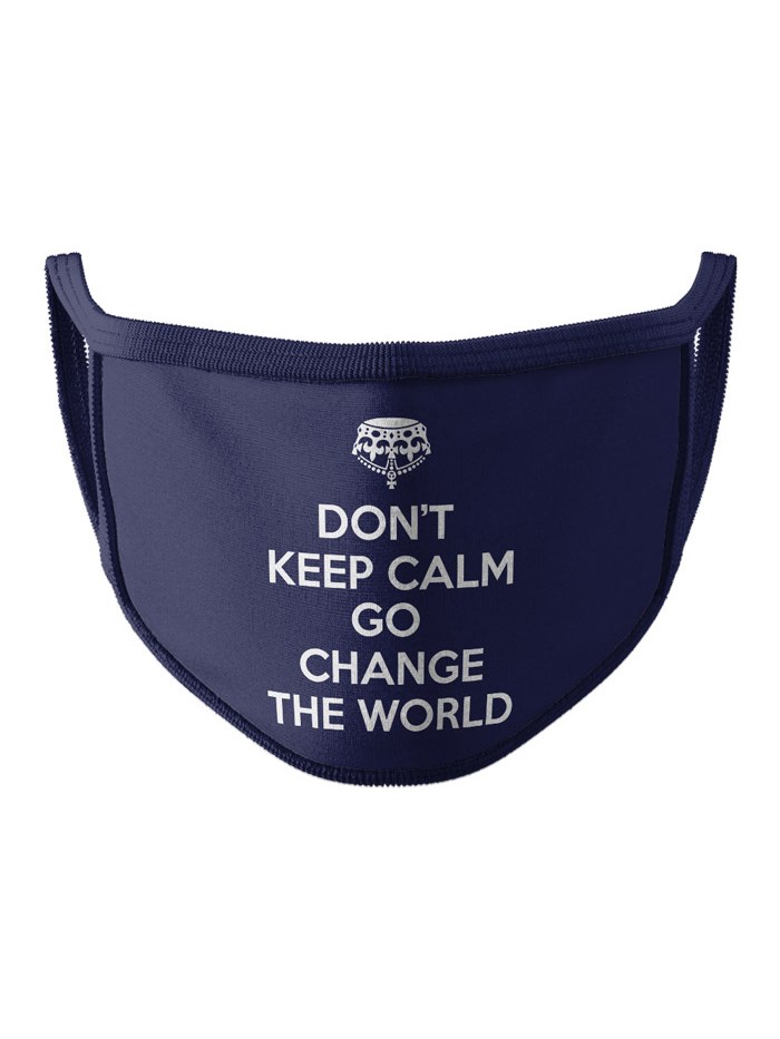 

Redwolf - Go Change The World - Face Mask, Navy blue fabric & tipping