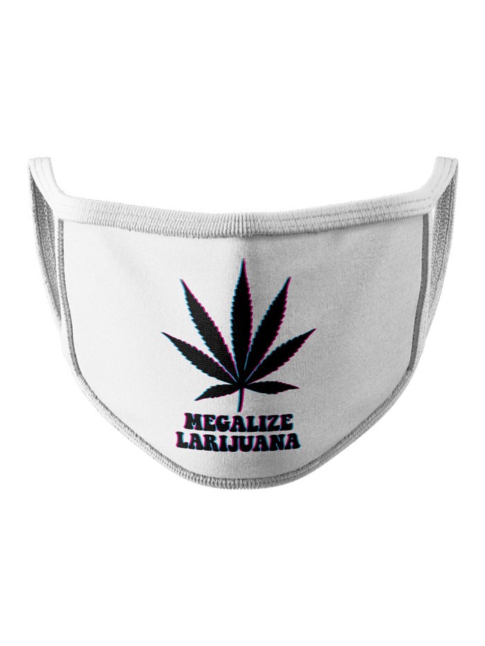 

Redwolf - Megalize Larijuana - Face Mask, White fabric & tipping