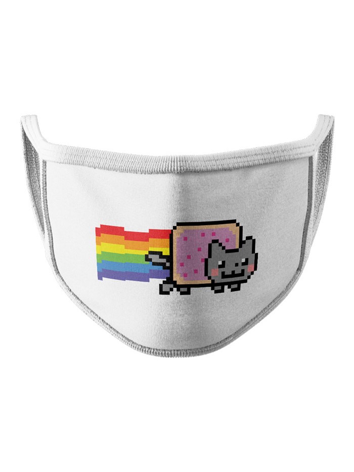 

Redwolf - Nyan Cat - Face Mask, White fabric & tipping