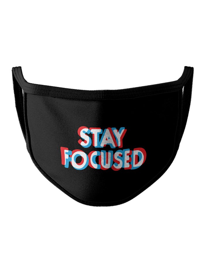 

Redwolf - Stay Focused - Face Mask, Black fabric & tipping