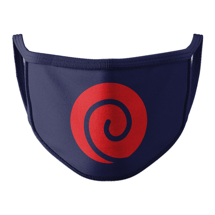 

Redwolf - Uzumaki Clan: Symbol - Face Mask, Navy blue fabric with blue tipping