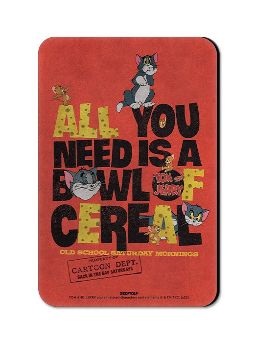 

Redwolf - Bowl Of Cereal - Tom & Jerry Official Fridge Magnet