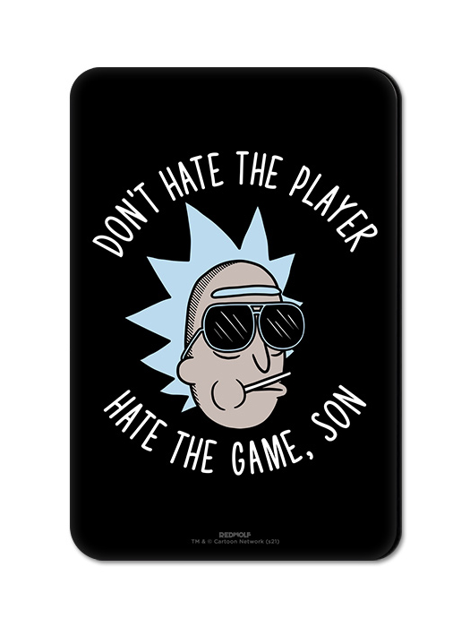 

Redwolf - Don't Hate The Player - Rick And Morty Official Fridge Magnet