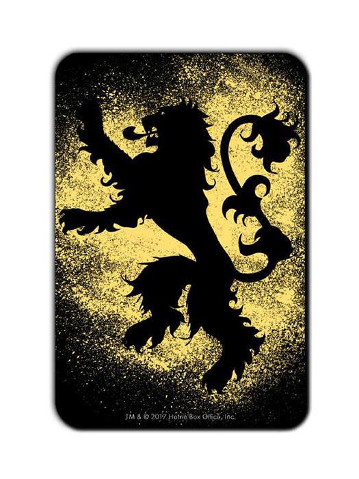 

Redwolf - House Lannister Sigil Splatter - Game Of Thrones Official Fridge Magnet