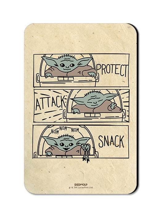 

Redwolf - Protect, Attack, Snack - Star Wars Official Fridge Magnet