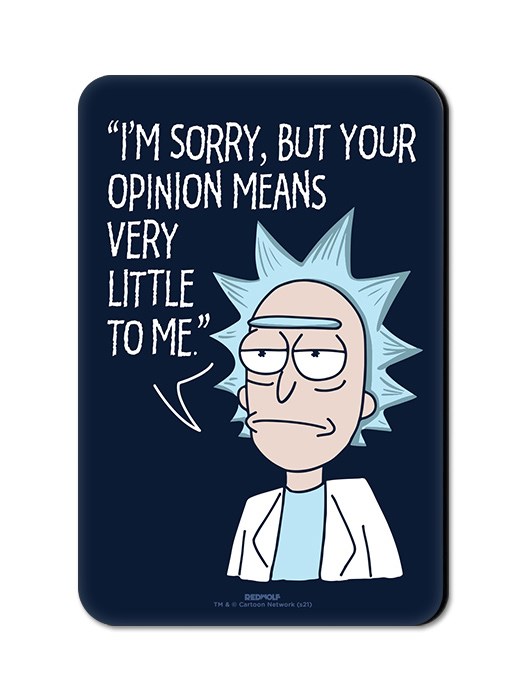 

Redwolf - Rick's Opinion - Rick And Morty Official Fridge Magnet