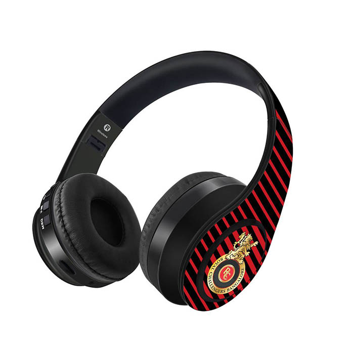 

Redwolf - RCB Stripe Logo - Official Royal Challengers Bangalore Wireless Headphones