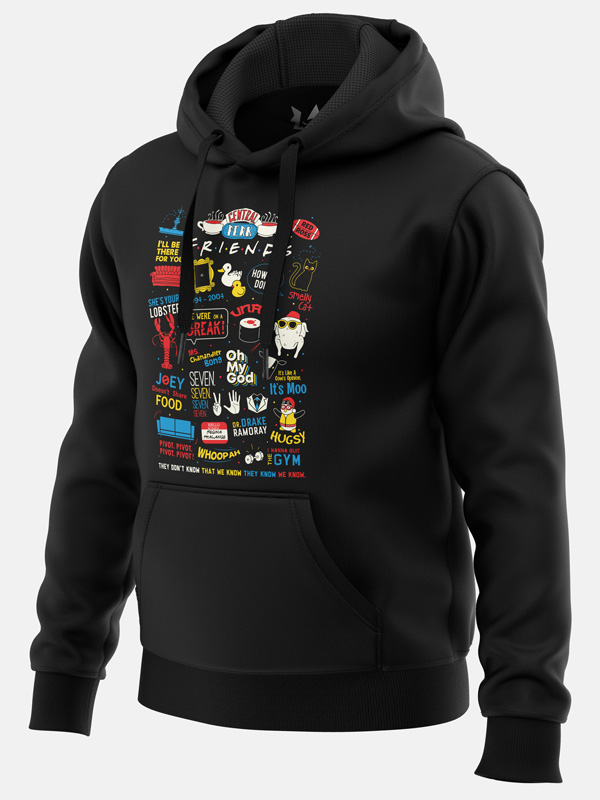 F.R.I.E.N.D.S Infographic Hoodie | Official Friends Merchandise | Redwolf