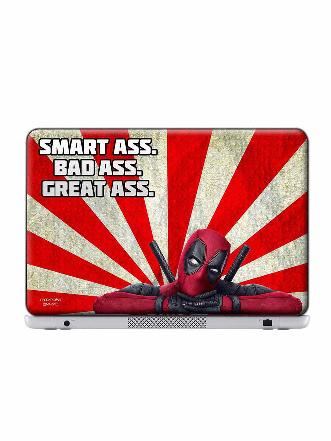 

Redwolf - Smart Ass Deadpool - Marvel Official Laptop Skin-macbook-pro-13"-(2016---2020), Black