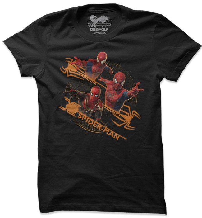 

Redwolf - Amazing Friendly Spider-Men - Marvel Official T-shirt, Black