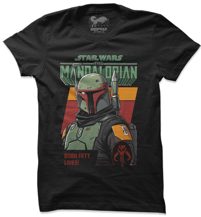 Boba Fett Lives T-shirt | Star Wars Official Merchandise | Redwolf