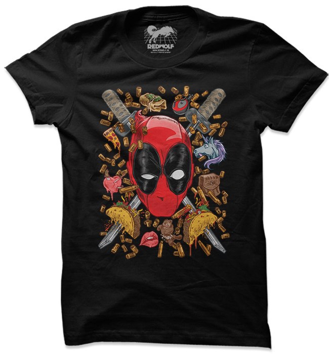 

Redwolf - Deadpool Degenerate - Marvel Official T-shirt, Black