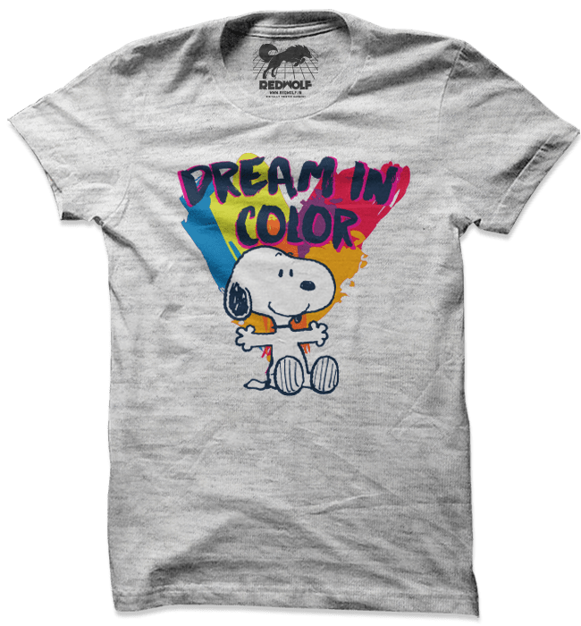 

Redwolf - Dream In Color - Peanuts Official T-shirt, Ecru melange