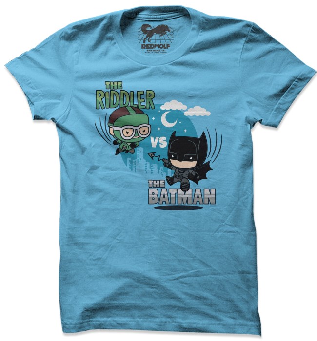 

Redwolf - Gotham Chibi Fight - Batman Official T-shirt, Sky blue