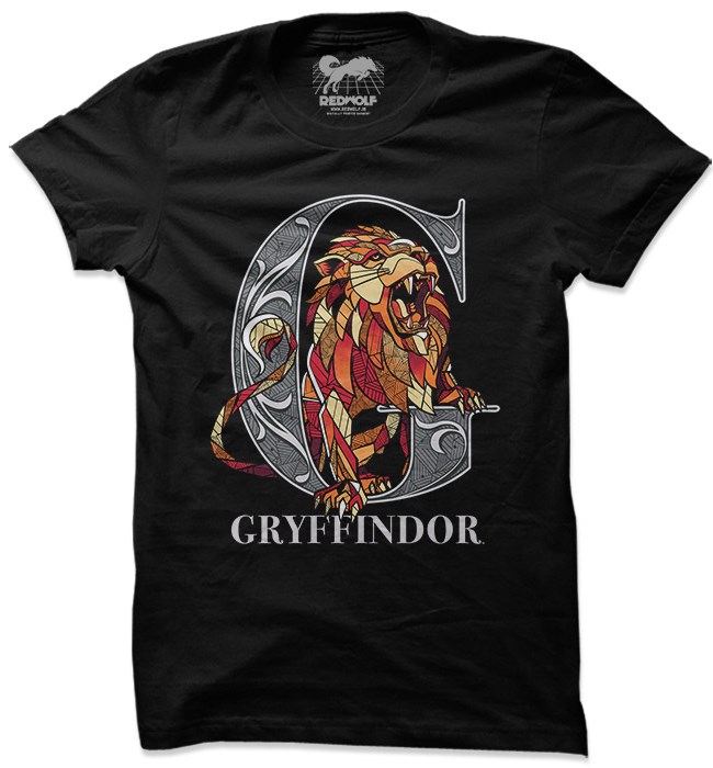 

Redwolf - Gryffindor Charm - Harry Potter Official T-shirt, Black