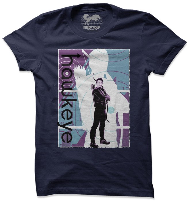 

Redwolf - Hawkeye Pose - Marvel Official T-shirt, Navy blue