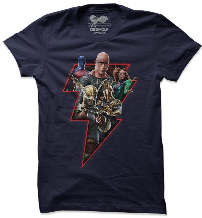 

Redwolf - JSA Bolt - Black Adam Official T-shirt, Navy blue