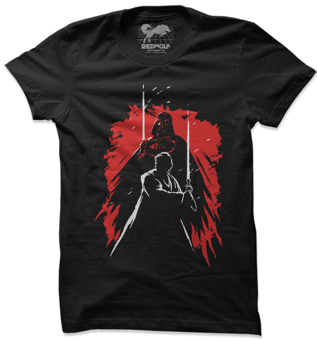 

Redwolf - Kenobi Noir Art - Star Wars Official T-shirt, Black