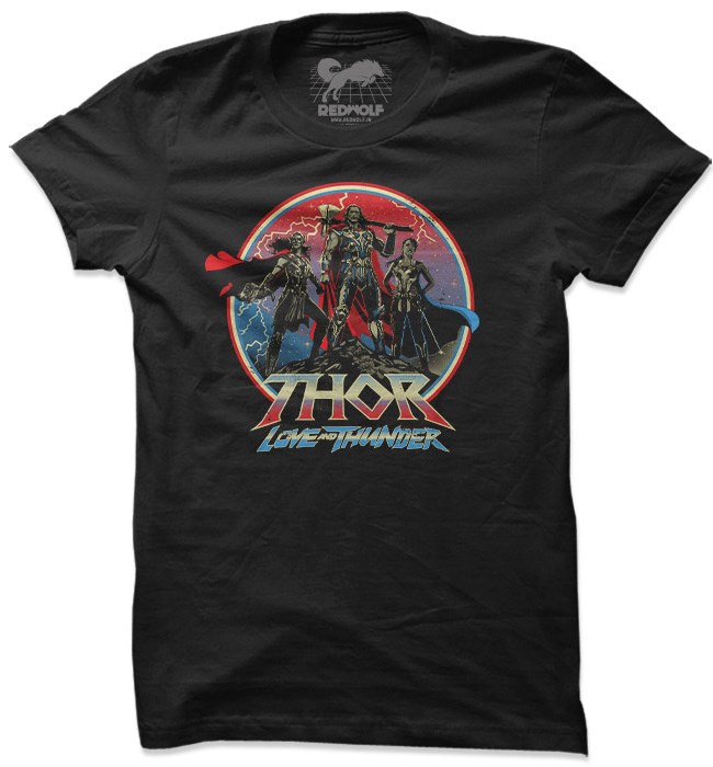 

Redwolf - Love & Thunder Trio - Marvel Official T-shirt, Black