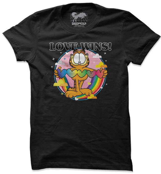 

Redwolf - Love Wins! - Garfield Official T-shirt, Black