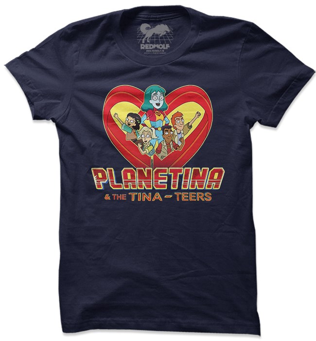 

Redwolf - Planetina - Rick And Morty Official T-shirt, Navy blue