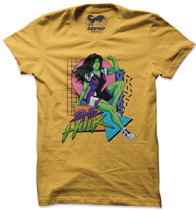 

Redwolf - She-Hulk Flex - Marvel Official T-shirt, Yellow