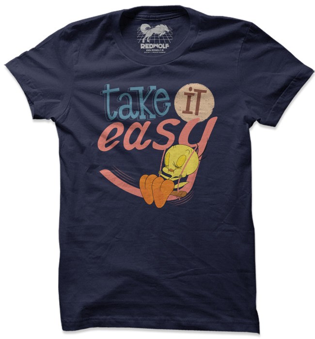 

Redwolf - Take It Easy - Looney Tunes Official T-shirt, Navy blue