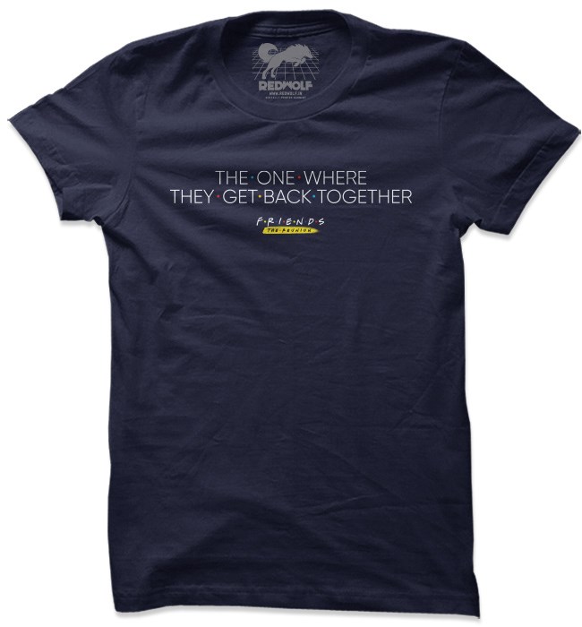 

Redwolf - The One Where They Get Back Together - Friends Official T-shirt, Navy blue