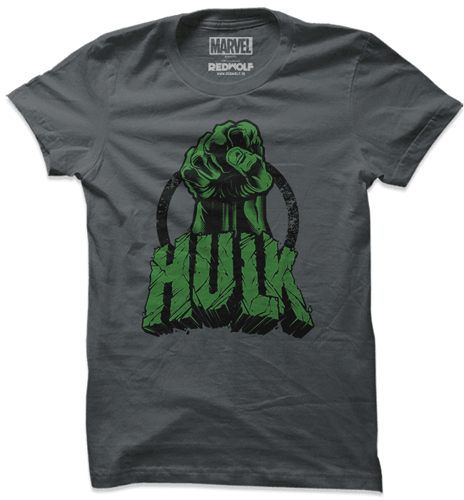 

Redwolf - The Hulk Fist - Marvel Official T-shirt, Steel grey