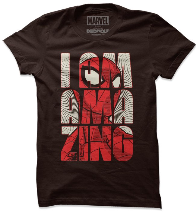 

Redwolf - I Am Amazing - Marvel Official T-shirt, Brown